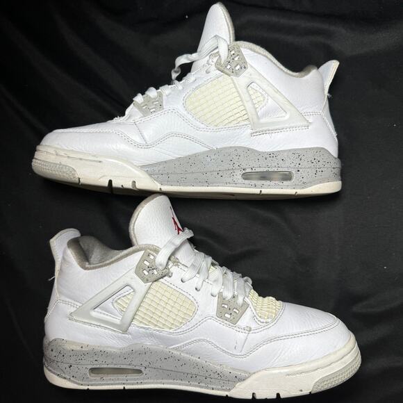 Size 7 - Nike Air Jordan 4 Retro GS White Oreo Men's Shoes - Picture 2 of 9